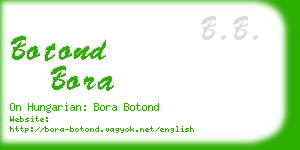 botond bora business card